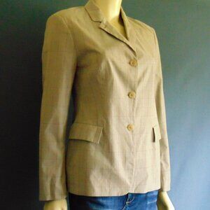 Piazza Sempione Italy Cotton Blend Glen Plaid Jacket Blazer IT 42 8